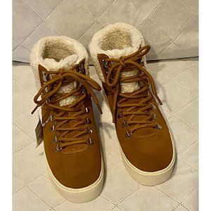 Marc Fisher Suede Leather HiTop  faux shearing boo